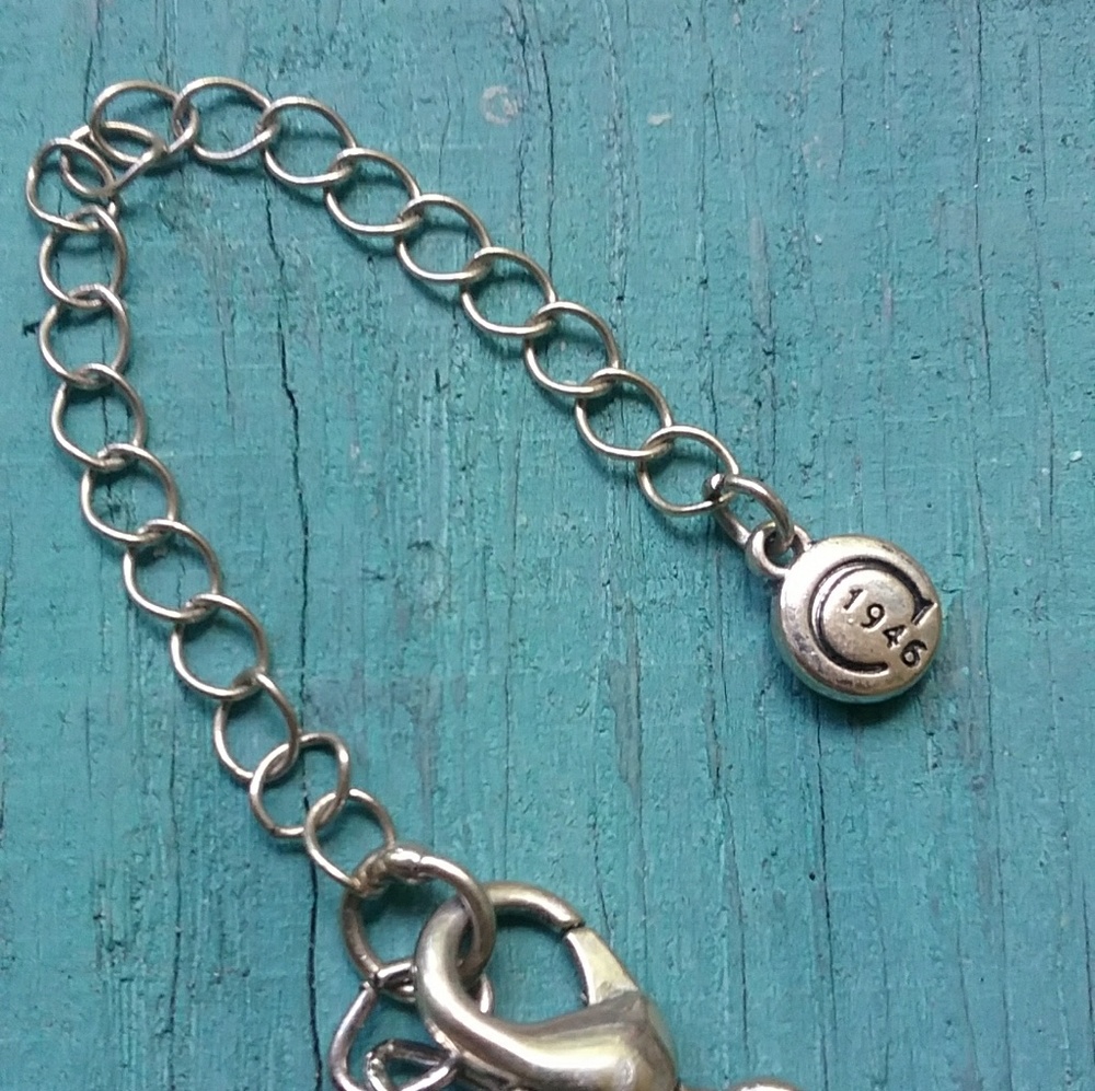 Boho C1946 Silver Medallion/White Bead Necklace - image 4